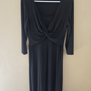 Jones Wear Black Long Sleeve Dress